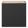 Plant Pot Black 80x40x80 cm Poly Rattan
