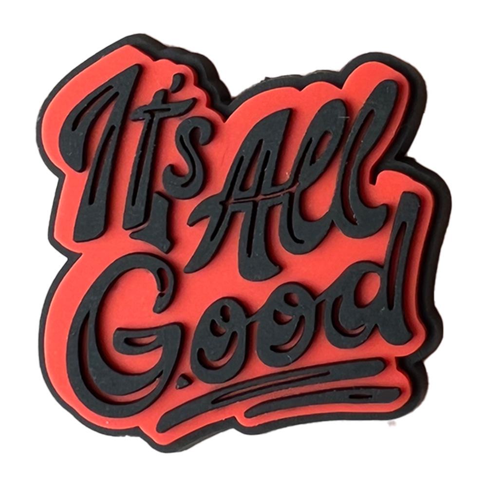 Letter Phrase Series Cartoon Clog Shoe Decorations: Cute PVC Flowers & Buckles