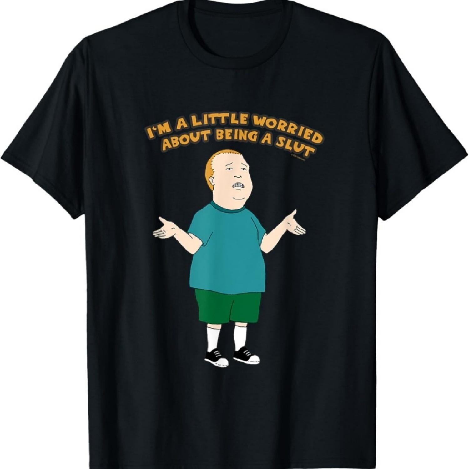 Футболка с принтом «Царь горы» Бобби «Немного беспокоится» S чёрный