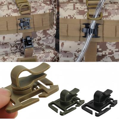 2PCS Hydration Bladder Trap Hose Clip Drink Tube Clip Fixed Gear Water Pipe Hose Clamps Backpacks Buckle Bladder Accessories