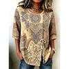 Women's Spring Summer Drawstring Blouse