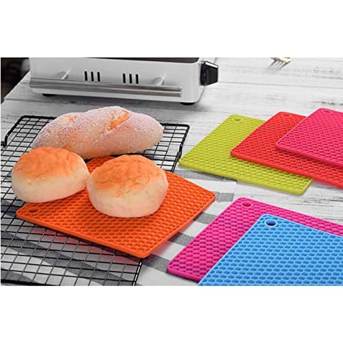 Mizuri Silicone Heat-Resistant Trivets, Pot Holders, Bottle Opener, Non-Slip Waterproof Mat, Coaster, and Cup Holder Set of 4
