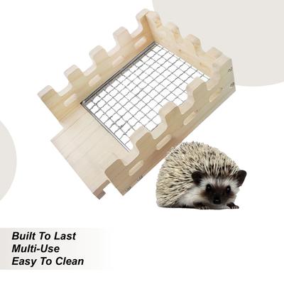 Bunny Hide Hamster Cage House Activity Decorative Wooden Habitat For Chewing Chinchilla Playing Hiding Resting Hamster Bunny
