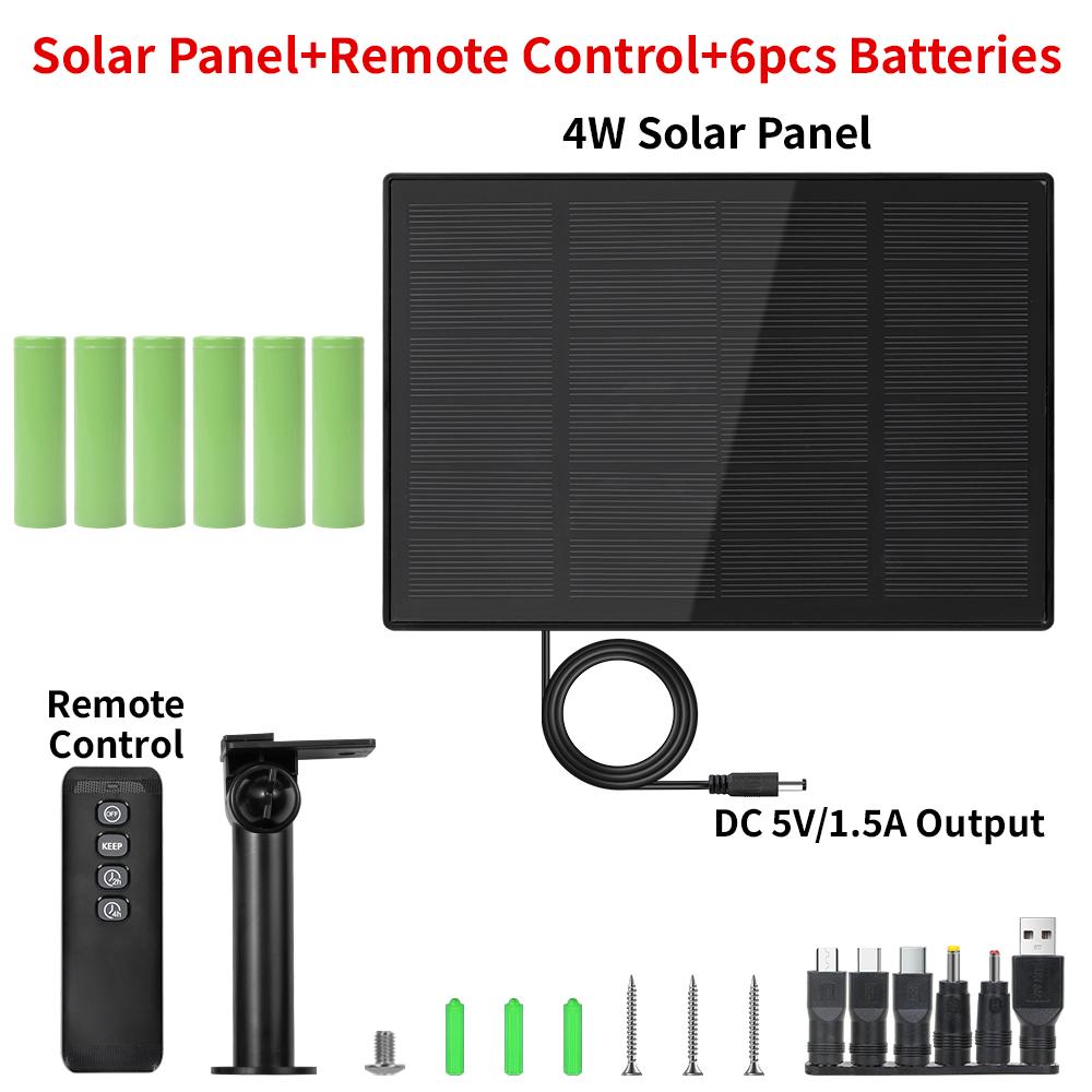 

D4R 4W солнечная панель питания 18000mAh Powerbank солнечная быстрая зарядка IP66 водонепроницаемый 5V выход Micro USB/Type C DC для Wild Camera