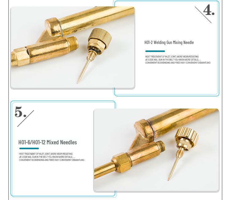All-Copper H01-2 High-Temp Gas Welding Torch, 4L Propane/Acetylene/LPG/NG Portable Welding Accessory.