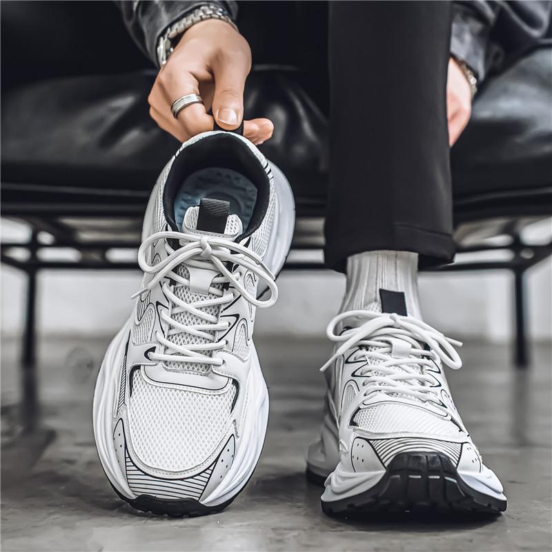 Men's Sports Shoes Fashionable Outdoor Thick-soled Clunky Sneaker Soft-soled Non-slip Running Shoes Comfortable Men Tennis Shoes
