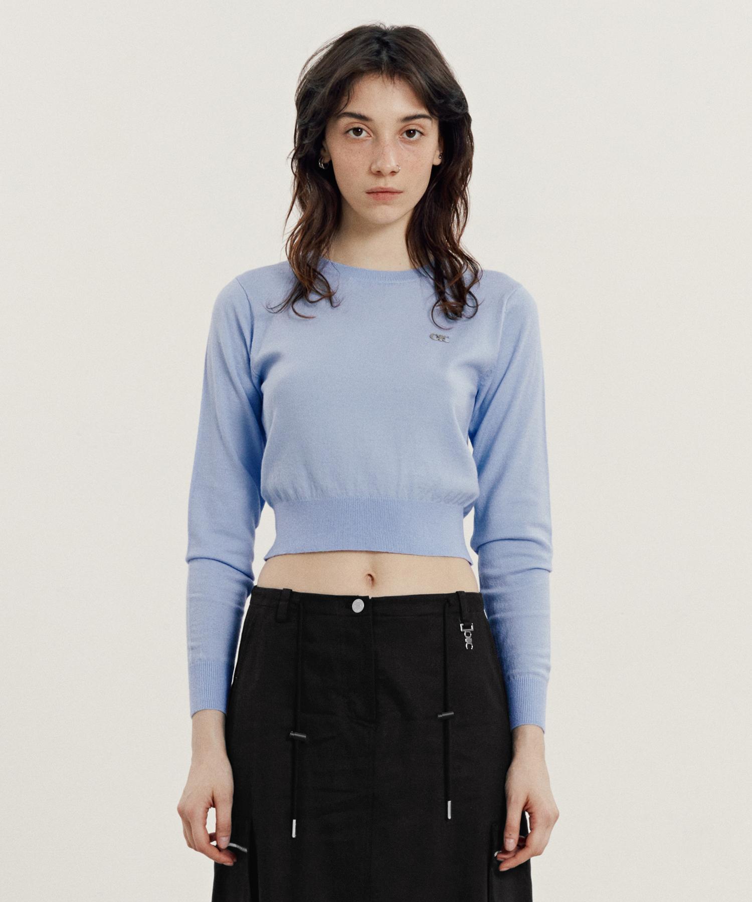 Oioi Collection Classic Soft Knit_Sky Blue M