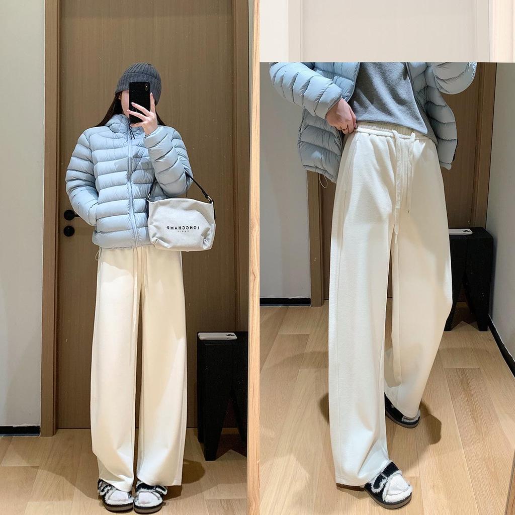 DIY Acetic Acid Camel Hair Cocoon Pants: 550g Thickened Slimming Narrow & Wide-Legged Sweatpants.
