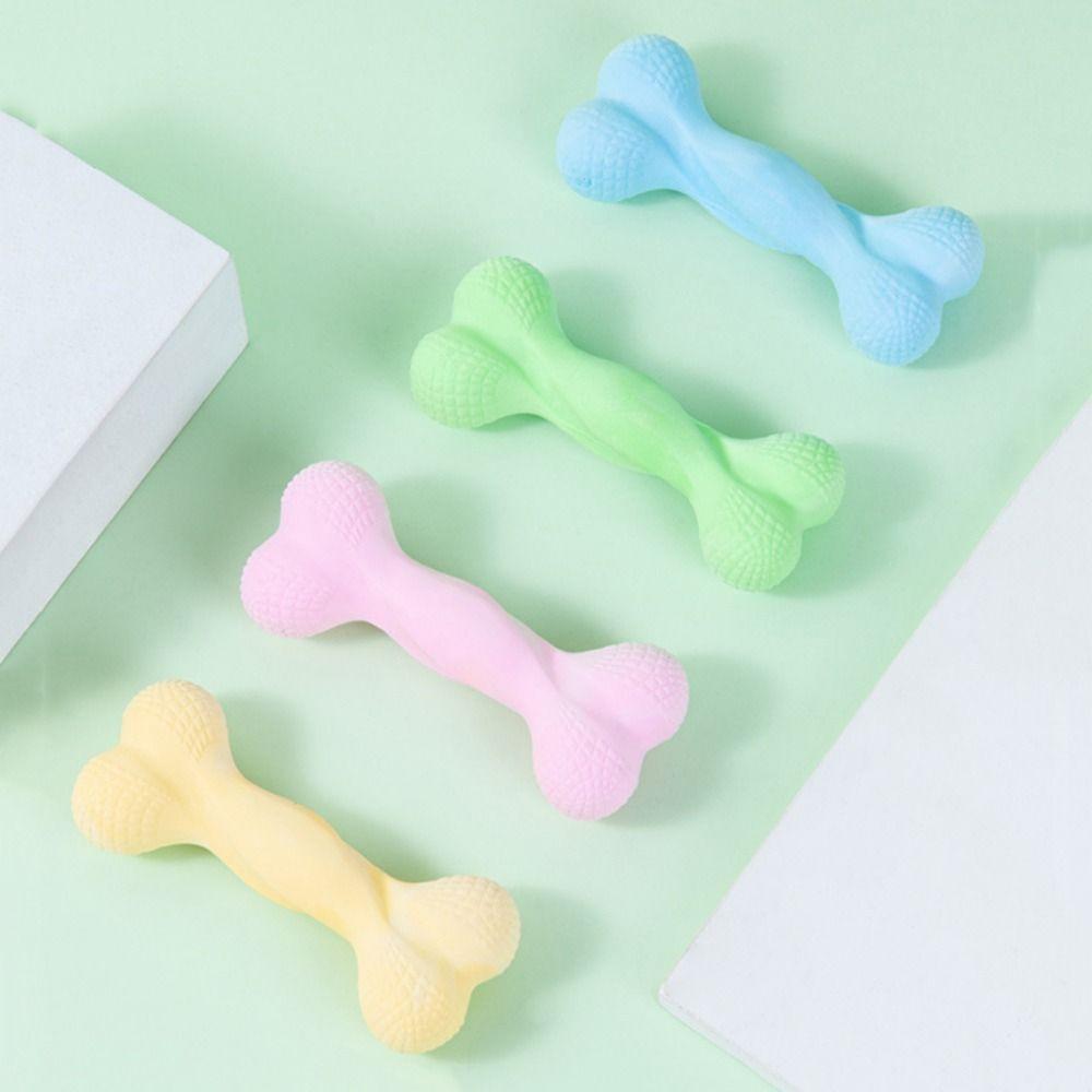 Soft Dog Chew Molar Toy Bite Resistant Dog Bite Bone Toy Bones Shape Dog Toys  Teeth Cleaning