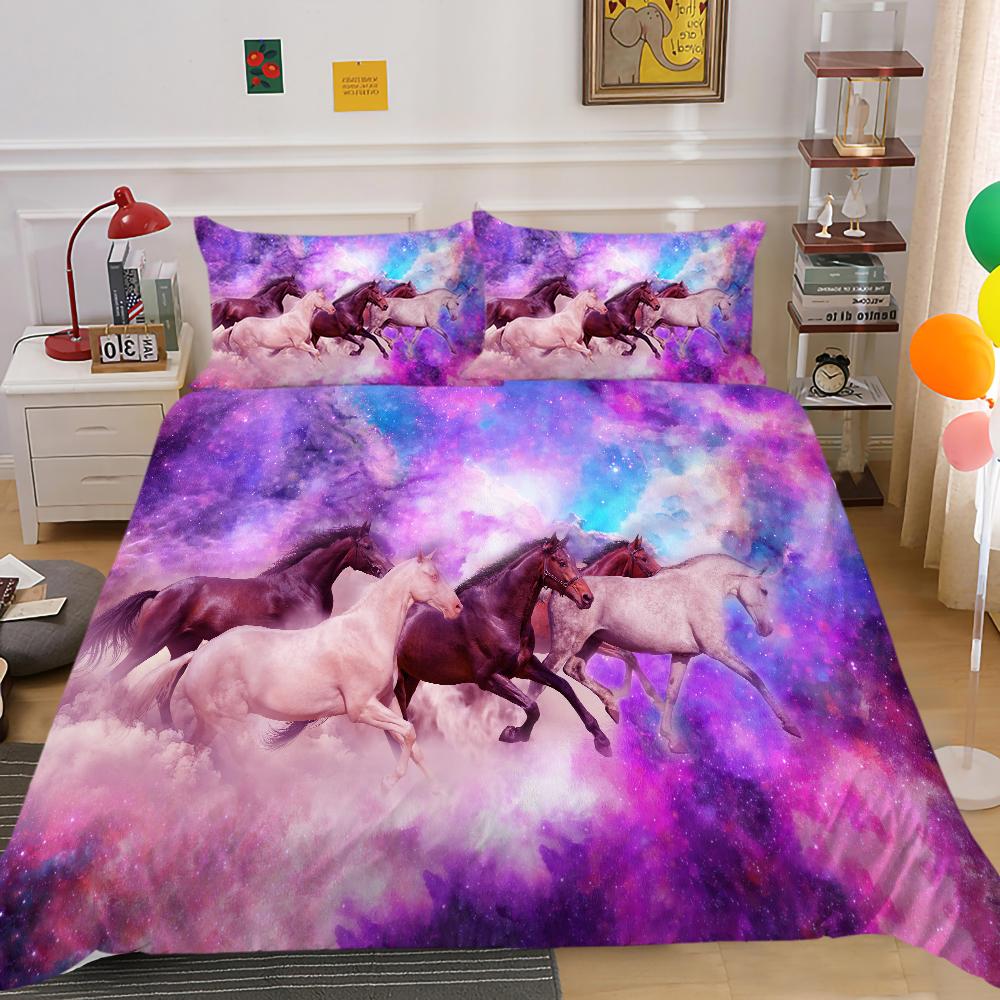Hot Sell Duvet Cover Starry Animals Home Textiles Queen Size Bedding 3D Romatic Quilt Cover Children Adults Bedding Cover Set