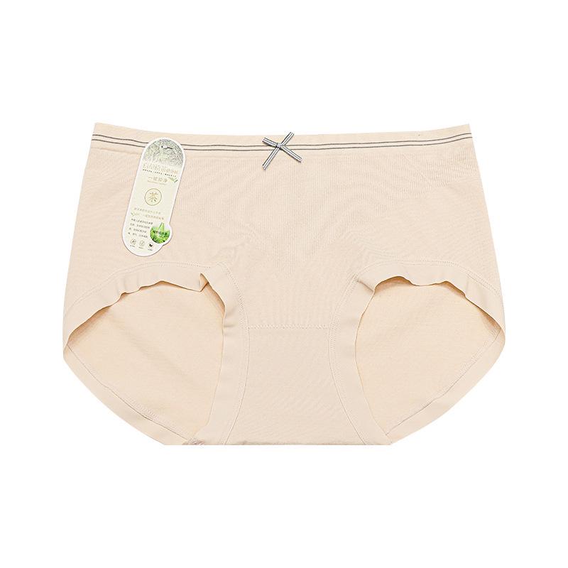 

Женские дышащие хлопковые бесшовные трусы средней посадки One Size 80-120 jin