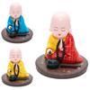 Fromme Gebets-Solar-Nick-Buddha Reichtum Kommend Nickend Schlagend Holzfisch Handarbeiten Dekorativ Buddhistischer Mönch Figuren