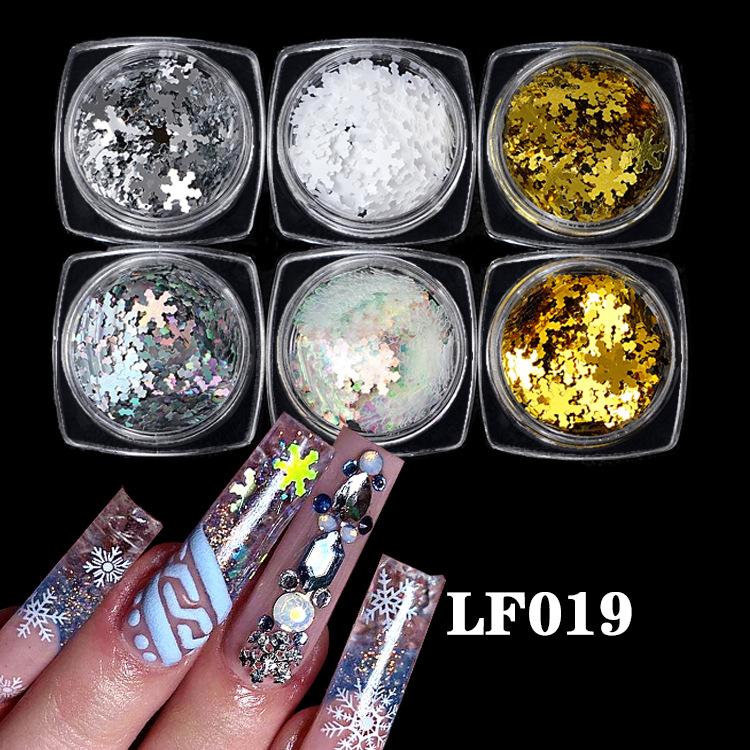 Nail Art Sequins Super Glitter Powder Symphony Combination Sequins Diy Nail Decoration 6 Color Set