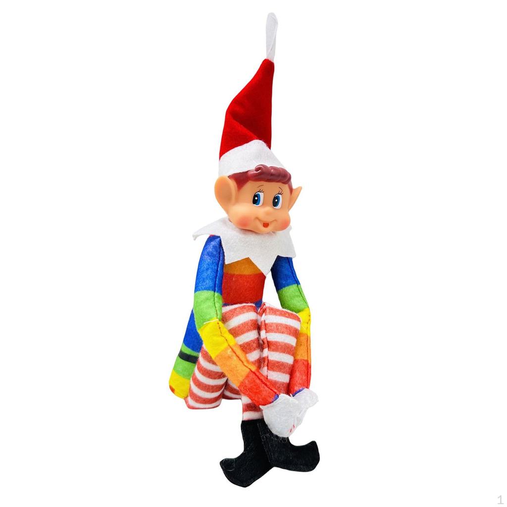 Elf Doll Christmas Decoration Xmas Decor for Birthday Gift Shelf Living Room Red Boy