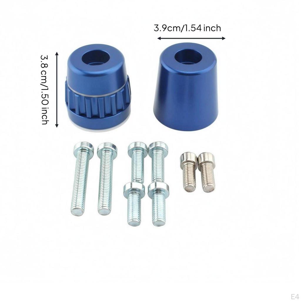 Motorcycle Handlebar End Plug with Mounting Screws Anodized Machined Black