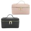 Chic Faux Leather Makeup Bag with Removable Dividers