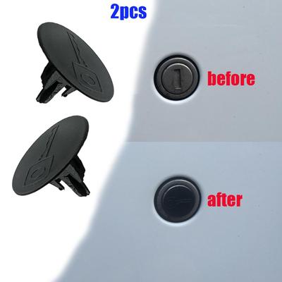 2Pcs Auto Door Handle Key Hole Cap Plug Trim Cover KeyHole Clips Lock Protection Dustproof For Volvo S60 I S60 R XC70 II NEW