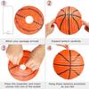 Leinuosen Basketball Paper Lanterns 8 Inch Basketball Party Decorations Hanging Paper Lanterns Basketball Sport Decor for Boys and Girls Basketball
