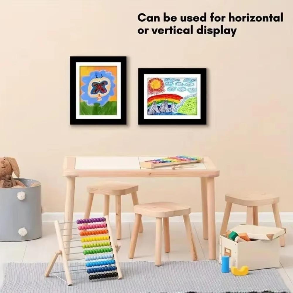 Wall Decoration Wooden Kids Art Frame Changeable Family Portraits Photo Frame Home Decor Memorial Picture Frame For Kids