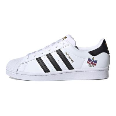 Baskets Superstar Trefoil Blanc Noir Femme FX8543