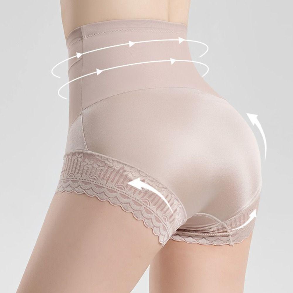 High Waist Tummy Control Underwear Push Up Butt Lifting Panties Body Shaping Underpants  Female
