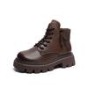Nouvelles bottes de locomotive marron style britannique automne et hiver cuir souple antidérapantes rétro chaudes bottines courtes bottes Martin
