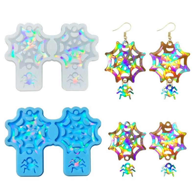Silicone Resin Casting Molds Cobweb Shape Silicone Earring Mould Pendant Moulds