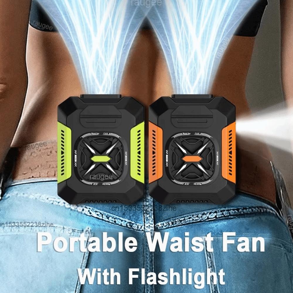 Power Bank Waist Mounted Fan 5000mAh Mini Electric Fans Durable Waist Clip On Fan  Work