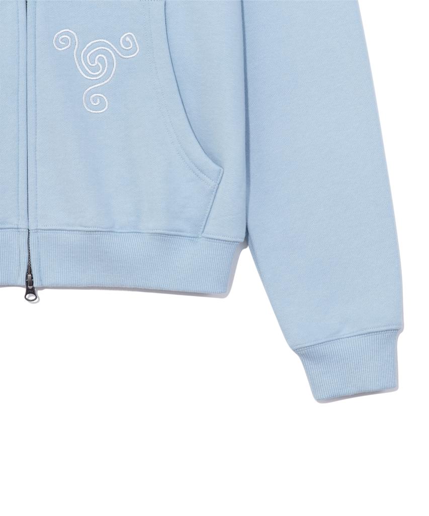 The Coldest Moment Tcm Snail Hooded Zip-Up (Sky Blue)