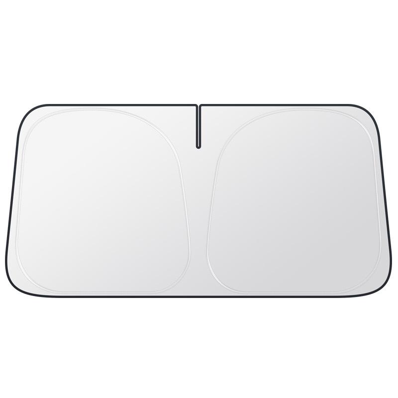 Titanium Silver Foldable Automotive Windshield Sunshade with Heat Insulation and UV Protection