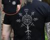 2026 Summer Unisexs Rune Doublesided Printed Round Neck Short Sleeved Unisex Black 100 Pure Cotton Soft Breathable Tshirt Gift