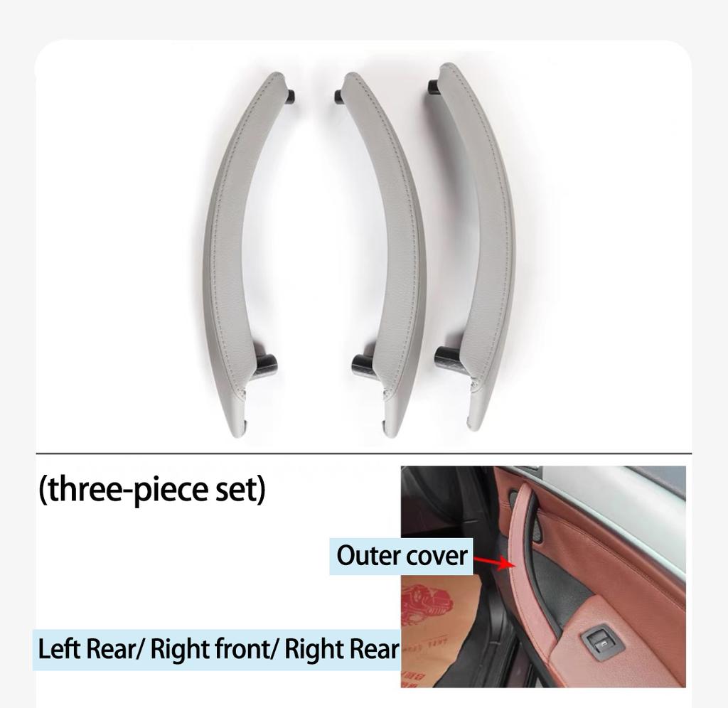 Kyapx5 LHD RHD E70 E71 Upgraded Interior Door Handle with Leather Cover Assembly Full Set For BMW X5 X6 E70 E71 2008-2013