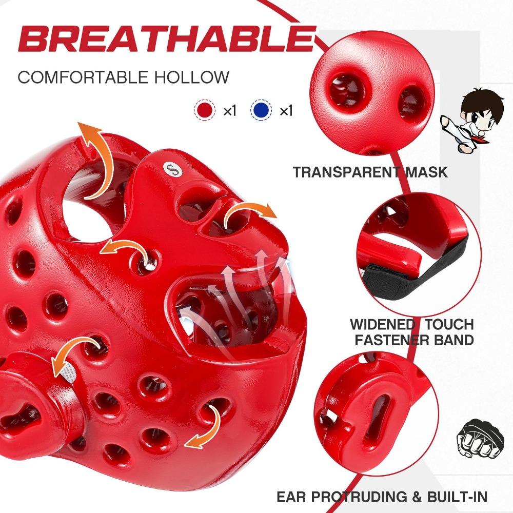Flexible Kid Taekwondo Helmet Lightweight Head Guard Martial Arts Fight Mask  Children's Taekwondo