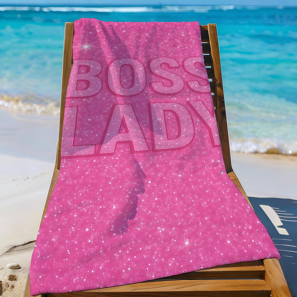 

Raooer Theodora B-Boss Lady Towel Sports Quick Dry Travel Camping Gear Sandproof Soft Light Large Beach Towel W40*H60(CM)