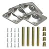 Set Of 4 Leg Fixing Mounting Plates Brackets Level Plates With M8 Metal Wood