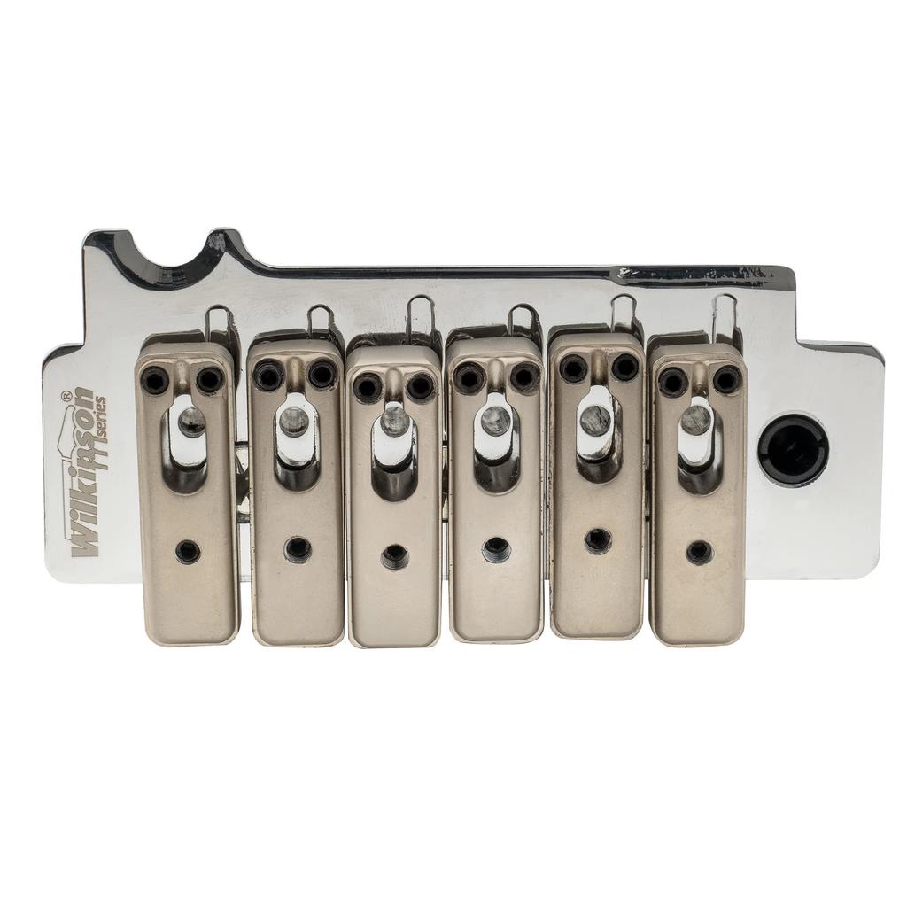 Wilkinson Einzelreiter Vollblock ST Gitarren Tremolo Einheit Brücke für Fender Strat mit 2 Chrom 10,5mm Squier/Mexican Pop-In Arm, Teile,