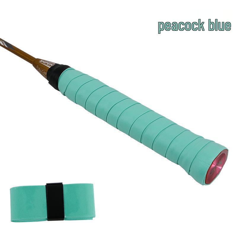 Elastic Perforated PU Leather Overgrip for Badminton, Tennis & Table Tennis Rackets, Fishing Rods with Ribbed Sweatband
