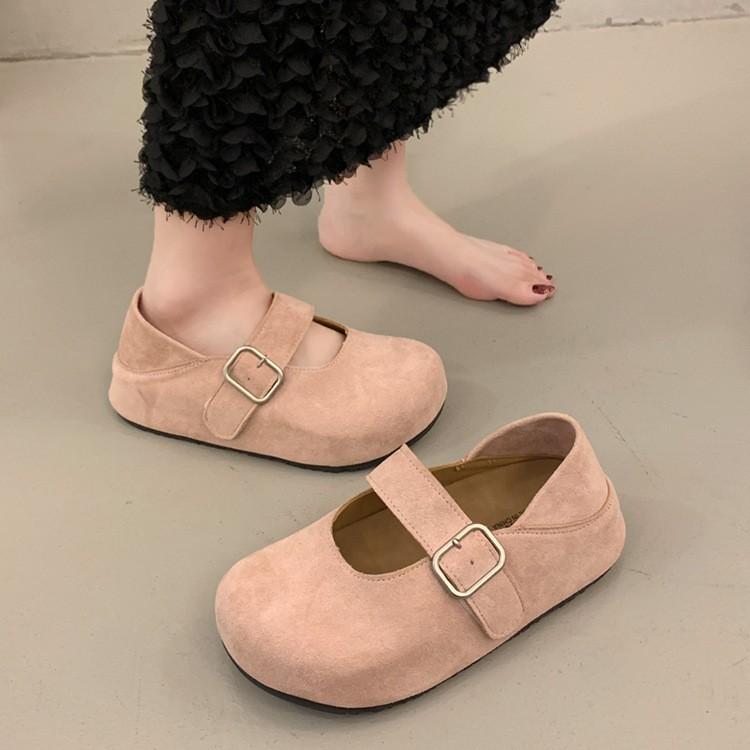 Francuskie piękne buty na grubej podeszwie z płytkim dekoltem damskie buty Xia Boken 2025 lato nowe modele do spódnic retro buty Mary Jane