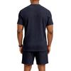 Summer Retro Men's Loose Knit Henley Shirt & Shorts Set