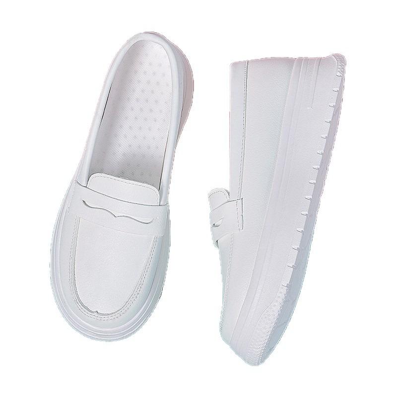 Healthcare workers work shoes summer nurse women's shoes soft sole not tired feet single shoes women's platform white shoes