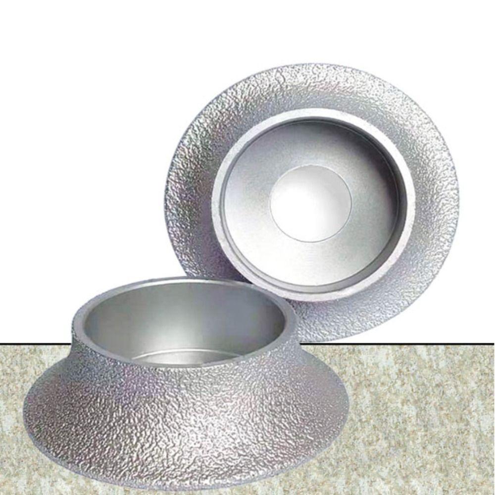 French Edge Emery Grinding Wheel Arbor Hole Demi-bullnose Edge Wheel  Granite Trimming