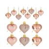 12pcs Valentine's Day Heart Shaped Ornaments, Valentine's Day Hanging Decorations, Heart Shaped For Wedding Party Valentine's Day