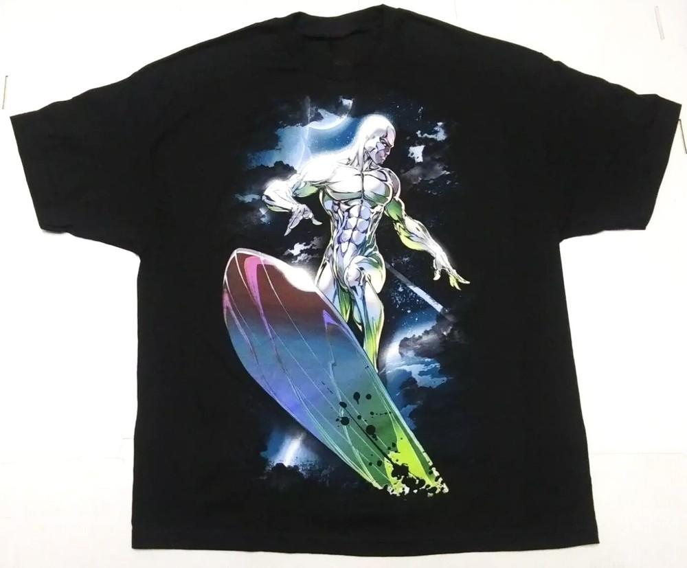 Mad Engine Marvel Серебряный Серфер Размер S-5XL Футболка Репринт НОВАЯ Унисекс Футболка XXXL