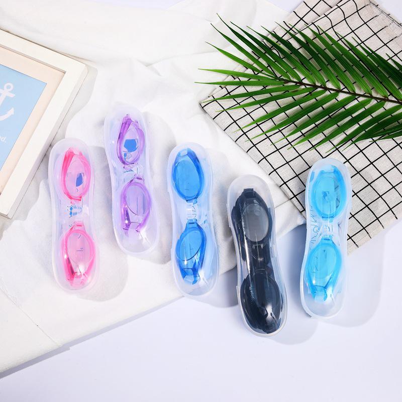 Kinder Anti-Beschlag HD Schwimmbrille mit Ohrstöpsel Set für Poolwettkämpfe