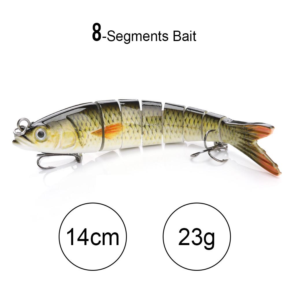 10cm 10g Sinking Crankbaits Fishing Lure 10-segments Wobbler Hard Artificial Bait For Pike Fishing Accessories Swimbait