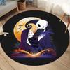 1pc The Nightmare Before Christmas Round Area Rug , Playroom Bedroom Living Room Indoor Decor Rug , Perfect for Leisure Areas , Bedside , Cl