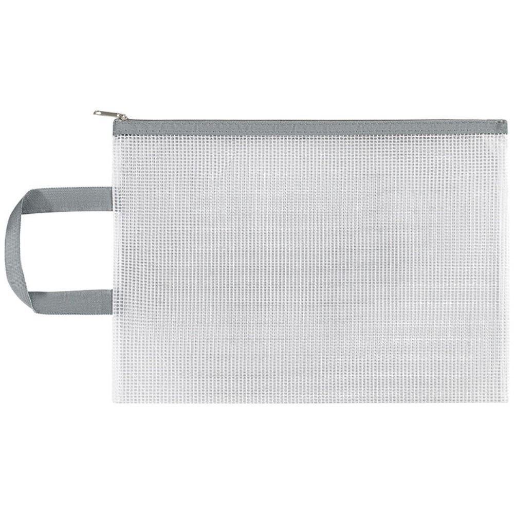 Zipper A4 Storage Bag Mesh Stationery New File Folders Office