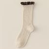Female Spring and Autumn Lace Sports Deodorant In The Cylinder Stack Socks