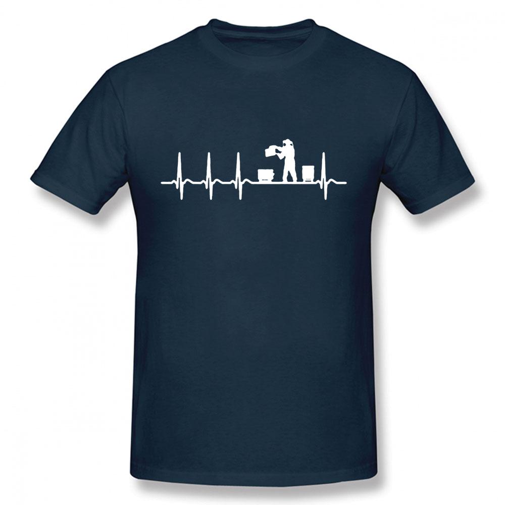 Heartbeat Beekeeping Beekeeper Birthday Funny Unisex Graphic Fashion New Cotton Short Sleeve T Shirts ONeck Harajuku Tshirt
