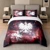 3Pcs Bedding SetPoland Football Soft Bed Sheet and Two Pillowcases Home Bedroom Decor